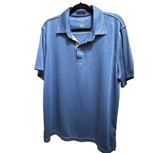 C&C California Mens Polo Shirt Blue Short Sleeve‎ Contrast Stitch Large L